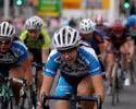 (Click for larger image) Grace Sulzberger (TIS/Cyclingnews.com)  on the front during the women's criterium.