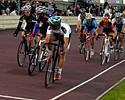 (Click for larger image) Toby Lennon from Victoria holds out American Josh Kerhof and the ACT�s Joel Stewart to win the B Grade scratch race