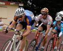 (Click for larger image) Leigh Howard (Jayco/VIS)  leads the backmarkers around in the final of the Latrobe Wheelrace.
