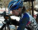 (Click for larger image) Travelgirl's Kim Sawyer  rode a great race in her first CX Nationals. 