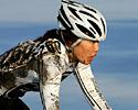 (Click for larger image) Linda Sone (Silver Cycling/Hollywood Racing)  rides past a frozen lake.