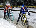 (Click for larger image) Elite women trying to stay upright through the toughest corner in the race