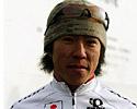 (Click for larger image) Keiichi Tsujiura (Bridgestone-Anchor) with the Japanese champion's jersey