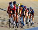 (Click for larger image) Rolling out  in the under 17 men scratch race.