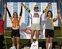 (Click for larger image) Women's A podium (l-r): Keli Roberts (Southbay Wheelmen), Mandy Eakins (AFP Velo Sport), Dorothy Wong (Kelly Bike), Carolyn Popovic (Evomo), Robin MacDonald - Foley (Conejo Velo)