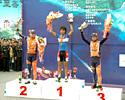 (Click for larger image) The stage 2 podium (L to R): Joseph Papp (2nd), Kam Po Wong (1st), and Ngai Ching Wong (3rd)