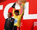 (Click for larger image) With his stage win, Kam Po Wong took over the yellow jersey as race leader