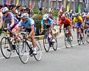(Click for larger image) David Treacy (City of Perth team) at the head of the Peloton, Stage 6, Shenzhen.