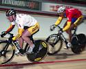 (Click for larger image) Jan v. Eijden (Germany) and Barry Forde (International) battle it out in the sprints