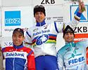 (Click for larger image) The podium  - Richard Groenendaal (Rabobank), Sven Nys (Rabobank), Bart Wellens (Fidea Cycling Team)