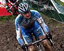 (Click for larger image) Bart Wellens (Fidea) leads Sven Nys through the tough muddy sections