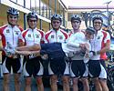 (Click for larger image) The Amy Gillett Foundation ride team  - From L to R: Dave   Thomson, Pete Forbes, Terry Peters, Nick Gallo, Mike Forbes; Front: Lorian Graham; Absent: Craig Sorensen