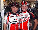 (Click for larger image) Joe Papp (right) with Hrach Gevrikyan (left) in Hrach's shop, Velo Pasadena