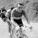 (Click for larger image) The 'Angel of the Mountains'  - Charly Gaul leads Spanish rider Federico Bahamontes during the 17th stage of the 1959 Tour de France between Saint-Etienne and Grenoble, which Gaul won.