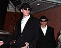 (Click for larger image) John Axel Hansen and Troels Johnsen entering the room for their Blues Brothers act
