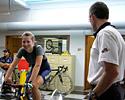 (Click for larger image) Former Australian criterium champion and AIS team rider, Hayley Rutherford, was back at the AIS to assess her condition after taking some time off to get married (to Australian professional Graeme Brown, brother of Katie). It's likely that Rutherford may be racing again soon.