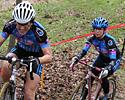 (Click for larger image) San Francisco-based Velo Bella racing has reached all the way to Washington. Sami Fournier and Lisa Lible fly the pink and blue at Capital Cross.