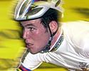 (Click for larger image) Future talent  - Mark Cavendish takes a handsling from partner Rob Hayles