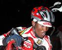 (Click for larger image) Zimbabwe's Nqobiztha Tsabalala  found the going tough against the world's best cyclo-cross riders.