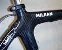 (Click for larger image) Close up of Zabel's Colnago Cristallo  Milram team bike.