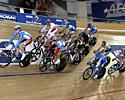 (Click for larger image) Action from the men's scratch race heat. 