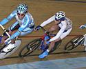 (Click for larger image) Perez, Kovalev and Nishitani take a lap in the Mens Scratch Race