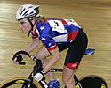 (Click for larger image) USA rider Tina Pic getting the hang of track racing in her first World Cup