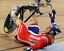 (Click for larger image) Jamie Staff (Great Britain) goes down in the sprint
