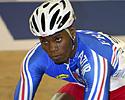 (Click for larger image) Gregory Bauge (France) keeps a sharp eye on his opponent in on of the early sprint rounds