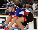 (Click for larger image) Sarah Hammer  cools down after winning the Women's Scratch