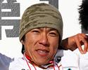 (Click for larger image) The podium  (l-r) 2nd Masanori Kosaka (Suwako Racing Team), 1st Keiichi Tsujiura (Bridgestone-Anchor), 3rd Kouhei Yamamoto (Kokusai Outdoor School).