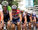 (Click for larger image) Robbie McEwen hurting as the pace line thins out