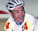 (Click for larger image) Erik Zabel is happy whenever he's on his bike