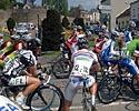 (Click for larger image) Riders wait for the start in some French sunshine