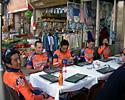(Click for larger image) Team lunch before the start of the tour.
