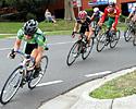 (Click for larger image) Kirsty Bortolin leads Emma Rickards in the B Grade race