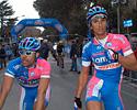 (Click for larger image) Danilo Napolitano and Daniele Bennati (Lampre) after the race 