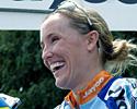 (Click for larger image) A happy Katie Mactier after taking out the first race in Jayco Bay Classic Cycling series in Williamstown