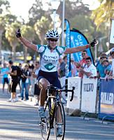 (Click for larger image) You can't forget that feeling! Alexis Rhodes wins in Geelong