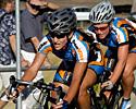 (Click for larger image) Bike Now teammates Kristy Bortolini (L) and Gemma Goyne stick close together on day four