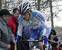 (Click for larger image) Bart Wellens gives it his all as he tries to attack Sven Nys