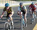 (Click for larger image) D Grade winner Nick Robinson leads the D Grade bunch early in the race