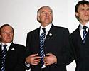 (Click for larger image) The three sports directors: Alain Deloeuil, Bernard Quilfen and Lionel Marie