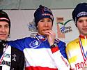 (Click for larger image) The U23 podium (l-r): Florian Le Corre, Clment Lothellerie and Jonathan Lopez