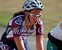 (Click for larger image) World Junior Track Champion Chloe Macpherson warming up