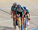(Click for larger image) The Kangaroo Point men's team pursuit winding it up