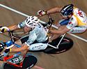 (Click for larger image) Steven Storer of the Gold Coast and David Miller of Adelaide bring it home in the open mens sprint heats