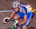 (Click for larger image) Ben Fleming of Hamilton Pine Rivers makes an early break in the under 19 men scratch race
