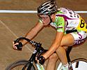 (Click for larger image) Under 19 rider Courtney Le Lay matching it with the elite women