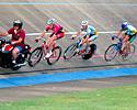 (Click for larger image) More keirin action with Jay Callaghan, Steven Storer, Alastair Hartley and Jordan Roberts in the keirin heats